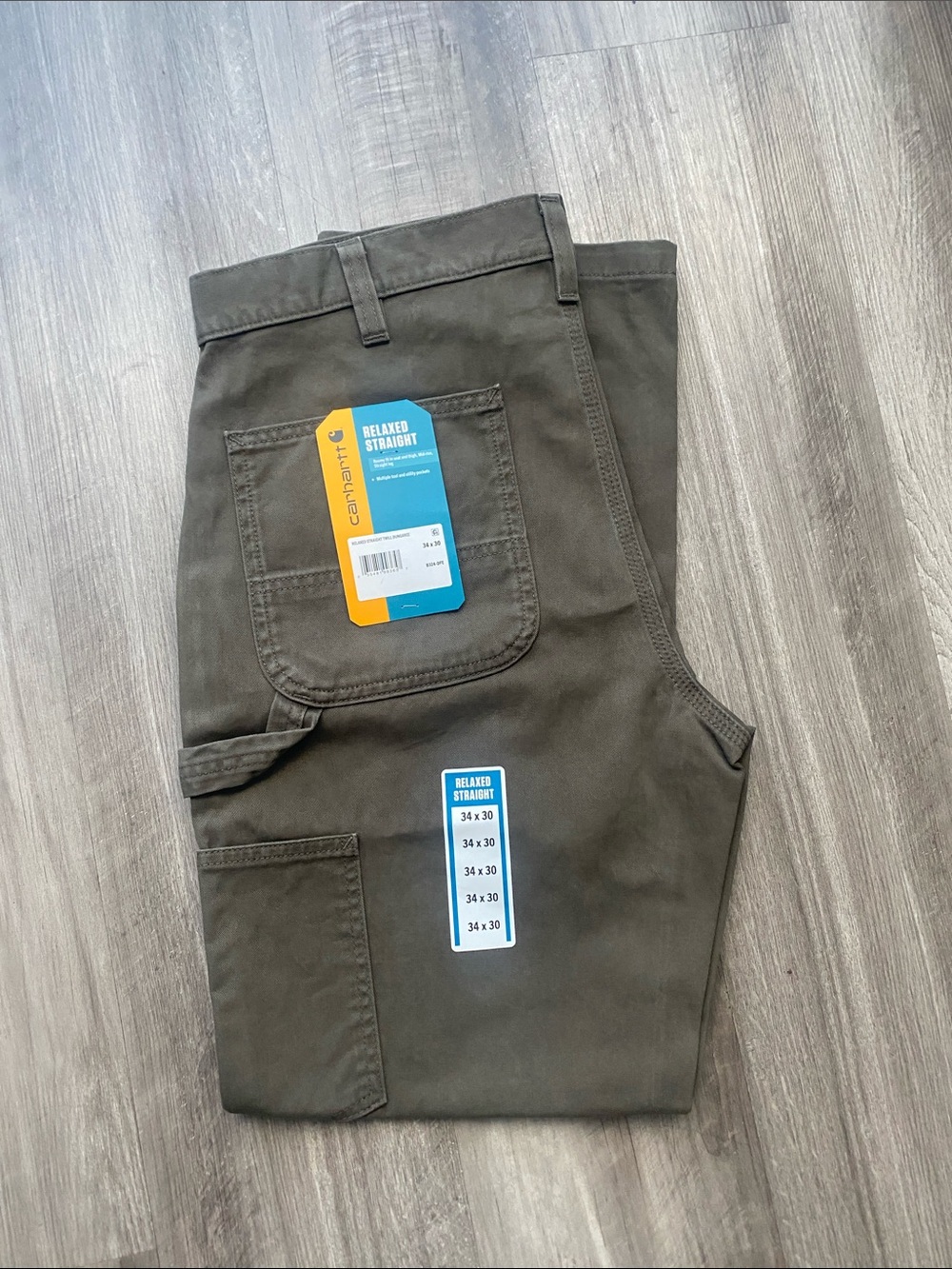 Carhartt Men's Cargo Work Pants in Olive Green